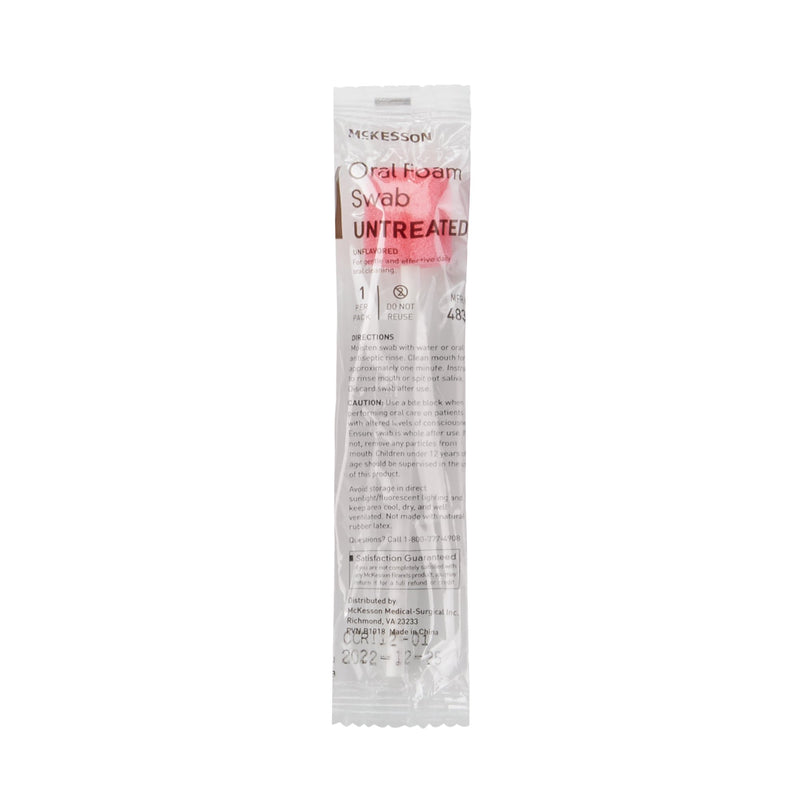 McKesson Oral Swab Untreated Foam Tip 1 per Pack (864650_BX) 250/BX