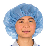 Cardinal Bouffant Cap One Size Fits Most Blue Elastic Closure (447550_CS) 750/CS