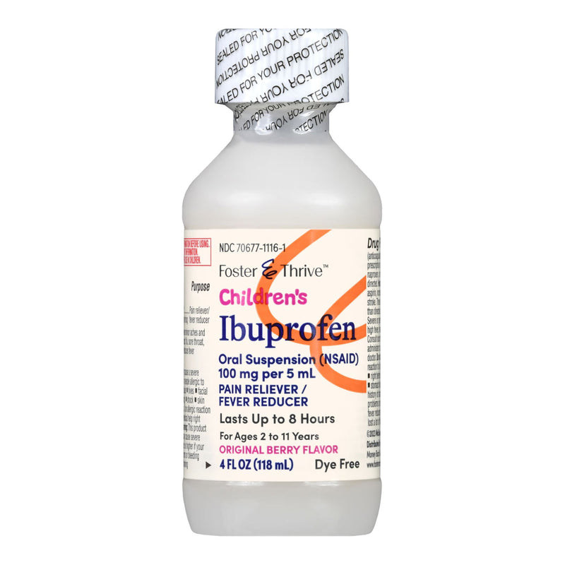 Foster & Thrive™ Children's Pain Relief 100 mg / 5 mL Strength Ibuprofen Oral Suspension 4 oz. (1238936_EA) 1/EA
