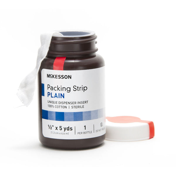 McKesson Wound Packing Strip Non-Impregnated 1/2 Inch X 5 Yard Sterile Plain (632342_CS) 12/CS