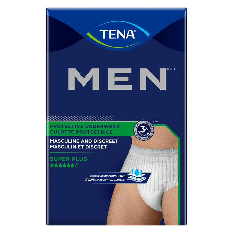 TENA® MEN™ Super Plus Male Adult Absorbent Underwear Pull On with Tear Away Seams Large / X-Large Disposable Heavy Absorbency (738751_BG) 14/BG