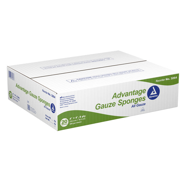 Advantage Gauze Sponge 4 X 4 Inch 8-Ply NonSterile 200 per Pack (762584_PK) 1/PK