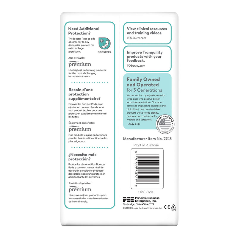 Tranquility® Essential Unisex Youth Incontinence Brief X-Small Disposable Heavy Absorbency (1188952_CS) 100/CS