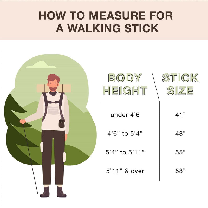 Brazos™ Twisted HitchHiker Walking Stick Wood 55 Inch Height Oak (1229069_EA) 1/EA