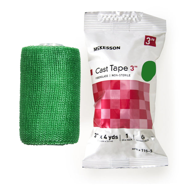 McKesson Cast Tape 3 Inch X 12 Foot Fiberglass Green (733693_BX) 10/BX