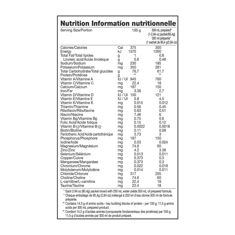Vivonex® T.E.N Oral Supplement Unflavored Powder 2.84 oz. Individual Packet (253462_EA) 1/EA
