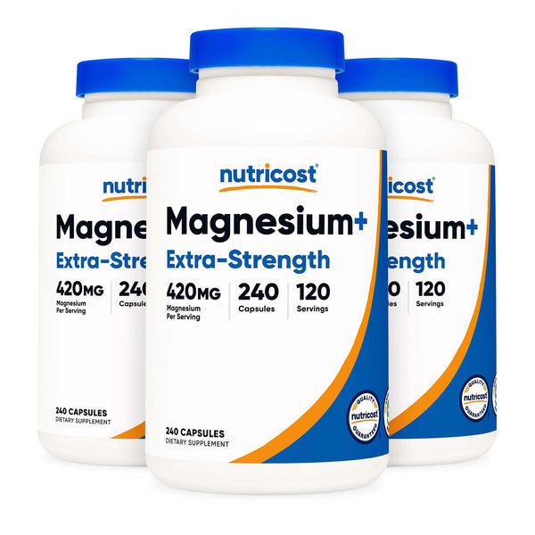 nutricost® Dietary Supplement Magnesium Citrate 420 mg Strength Capsule 240 Per Bottle (1270274_CS) 12/CS
