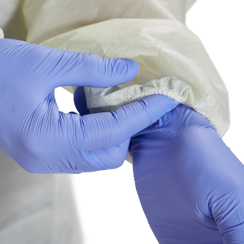 McKesson Protective Procedure Gown One Size Fits Most Yellow NonSterile AAMI Level 2 Disposable (1247991_CS) 100/CS