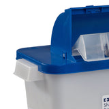 PharmaSafety™ Pharmaceutical Waste Container White Base 16-1/2 H X 13-3/4 W X 6 D Inch Horizontal Entry 3 Gallon (440485_CS) 10/CS