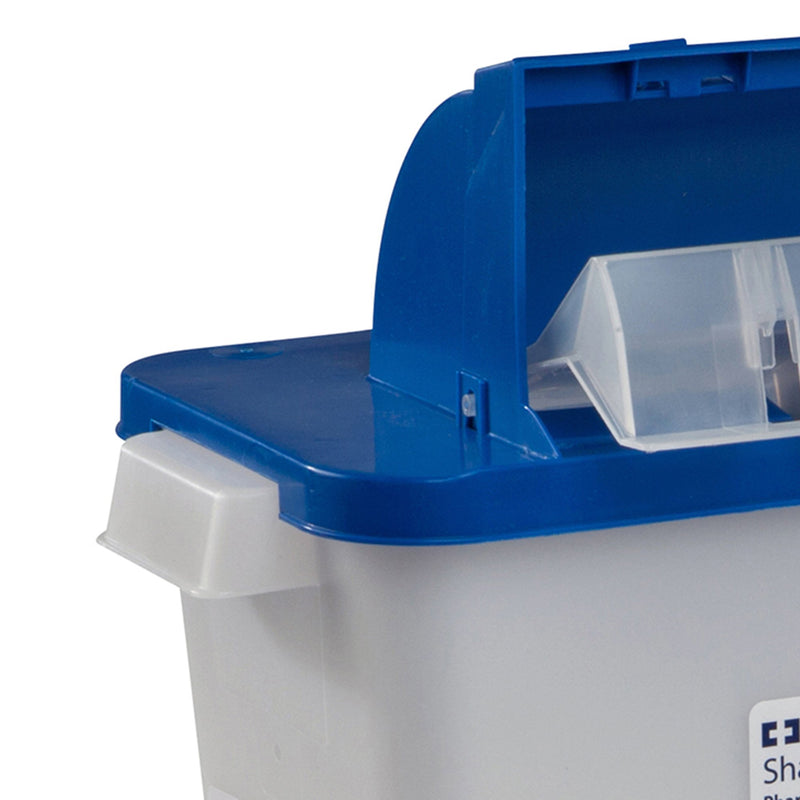 PharmaSafety™ Pharmaceutical Waste Container White Base 16-1/2 H X 13-3/4 W X 6 D Inch Horizontal Entry 3 Gallon (440485_CS) 10/CS