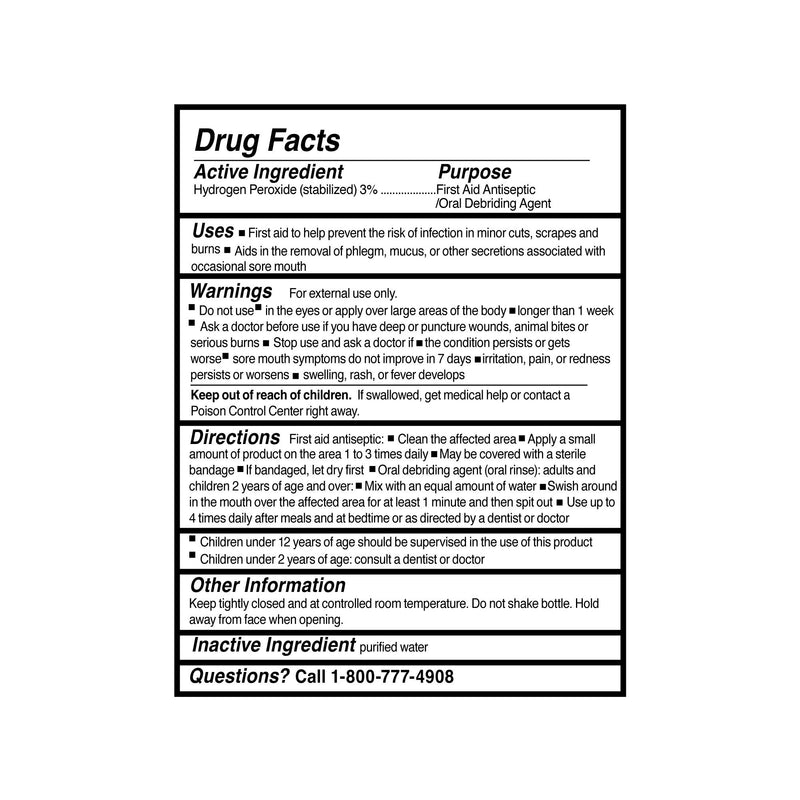 McKesson Brand Antiseptic Hydrogen Peroxide Topical Liquid 1 gal. Bottle (139307_EA) 1/EA