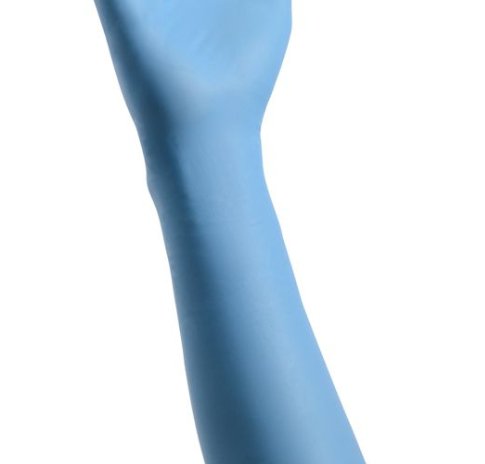 Cardinal Health™ Decontamination Exam Glove Large NonSterile Nitrile Extended Cuff Length Fully Textured Blue Chemo Tested (1107385_BX) 50/BX