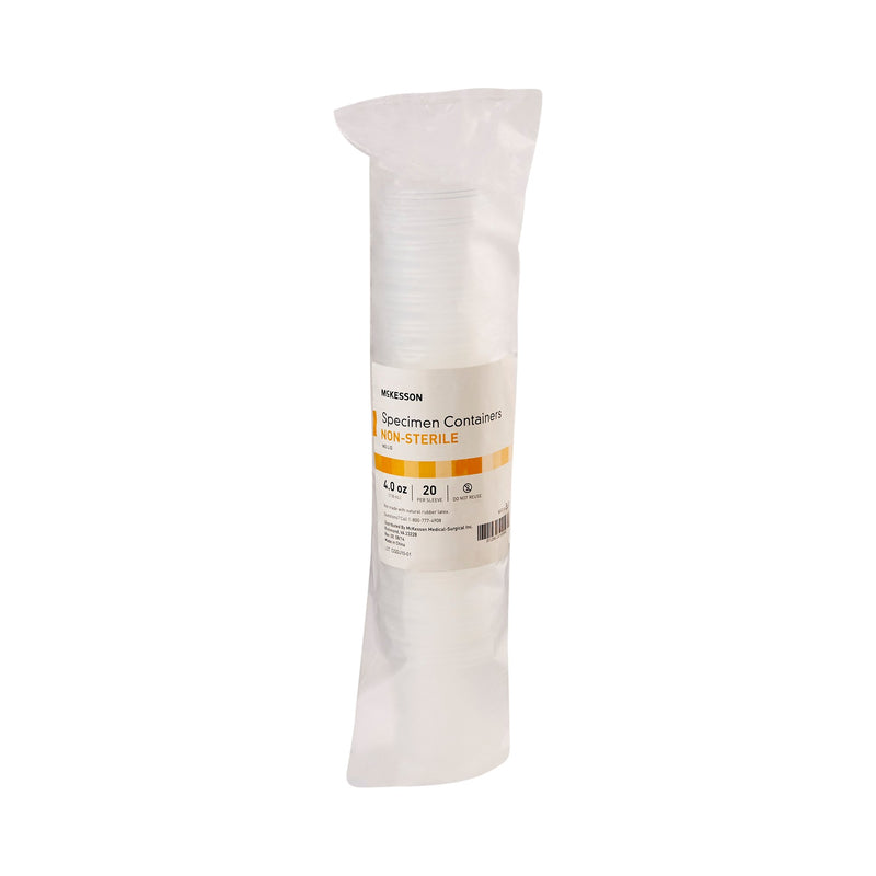 McKesson Specimen Container 120 mL (4 oz.) Without Closure NonSterile (854655_BX) 20/BX