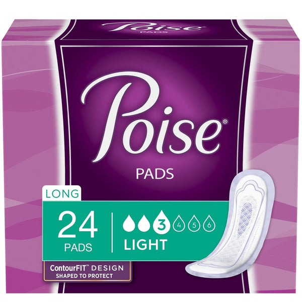 Poise® Bladder Control Pad 11 Inch Light Absorbency Polymer Core One Size Fits Most (1090350_PK) 24/PK