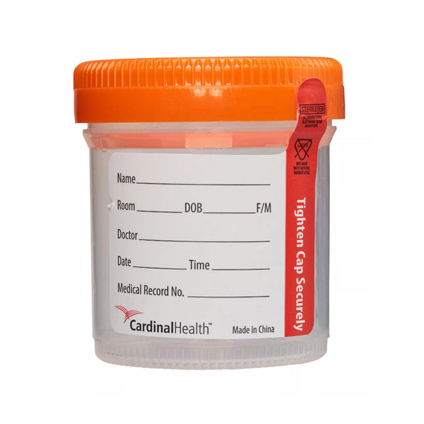 Cardinal Urine Specimen Container 53 X 62 mm 90 mL (3 oz.) Screw Cap Sterile (1153433_CS) 400/CS