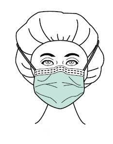 Precept® Sensitive Skin Plus Surgical Mask ASTM Level 1 Tie Closure One Size Fits Most (282070_BX) 50/BX