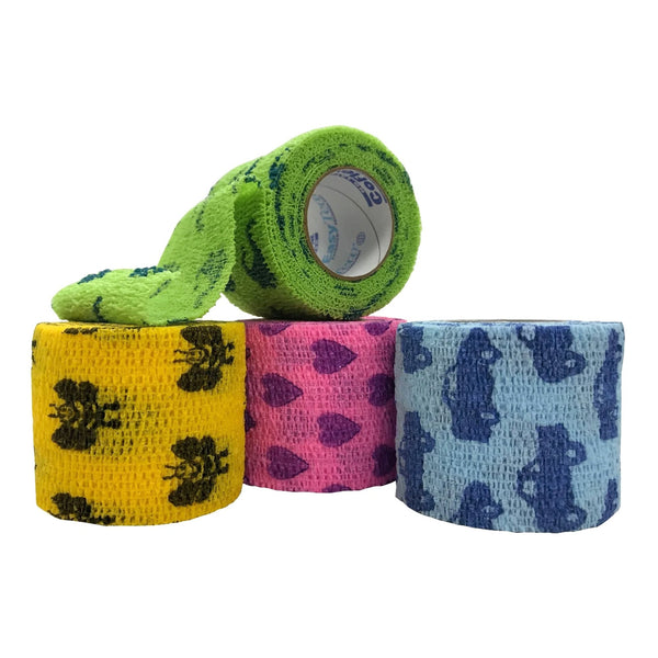 CoFlex® Cohesive Bandage 2 Inch X 5 Yard Self-Adherent Closure Kid Design (Assorted Print) NonSterile 14 lbs. Tensile Strength (810928_BX) 36/BX