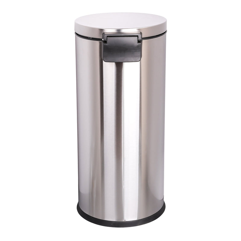 McKesson Trash Can 32 Quart / 8 gal. Silver Metal Round (1223690_CS) 1/CS
