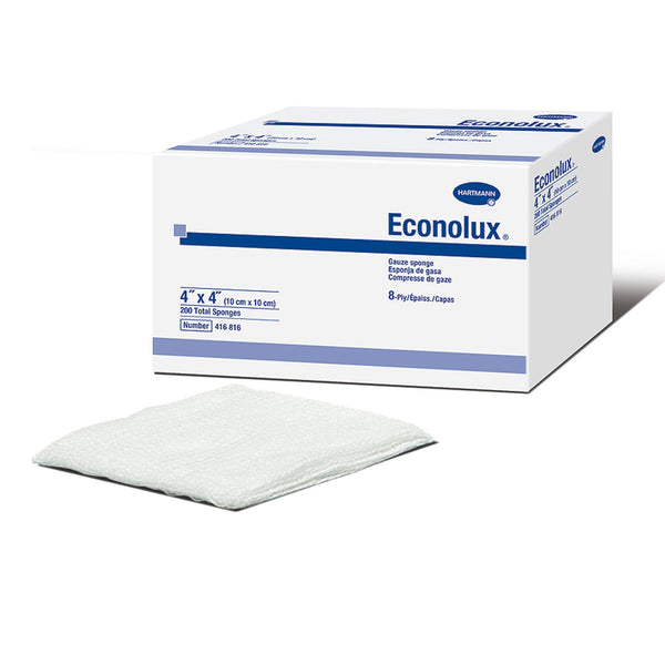 Econolux® Gauze Sponge 4 X 4 Inch 8-Ply NonSterile 200 per Pack (872972_PK) 200/PK