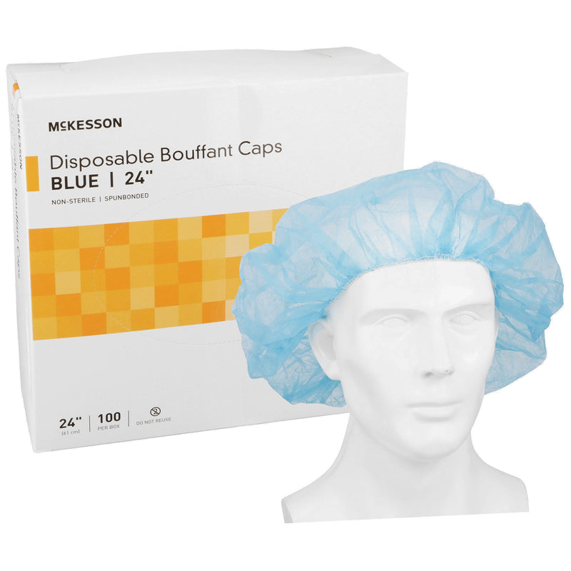 McKesson Bouffant Cap Blue Elastic Closure (237329_CS) 500/CS