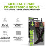 Green Drop™ Compression Socks Knee High Small / Medium Black Closed Toe (1230640_PR) 1/PR