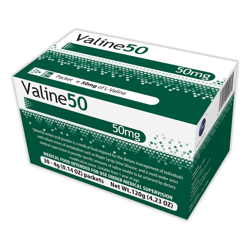 Valine 50™ Oral Supplement Unflavored Powder 4 Gram Individual Packet (1138754_BX) 30/BX