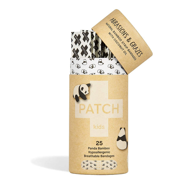Patch™ Kids Adhesive Strip 3/4 X 3 Inch Bamboo s/b Bamboo / Coconut Oil Rectangle Kid Design (Panda) Sterile (1197643_CT) 25/CT