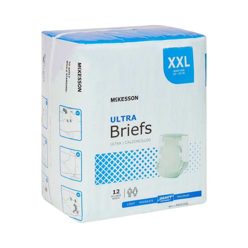 McKesson Ultra Unisex Adult Incontinence Brief 2X-Large Disposable Heavy Absorbency (742323_CS) 4/CS