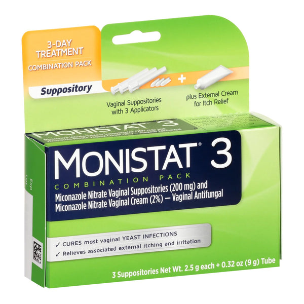 MONISTAT® 3-Day Treatment Combination Pack Ovule® Vaginal Antifungal 200 mg / 2% Strength Ovule® insert 3 Per Box Applicator (1231448_BX) 3/BX