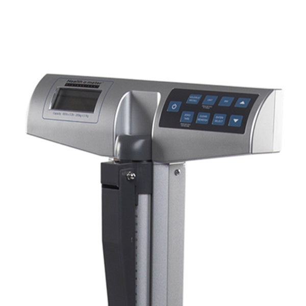 Health O Meter® Physician Scale with Height Rod Digital Display 660 lbs. / 300 kg Capacity Black / Gray AC Adapter / Battery Operated (571835_EA) 1/EA