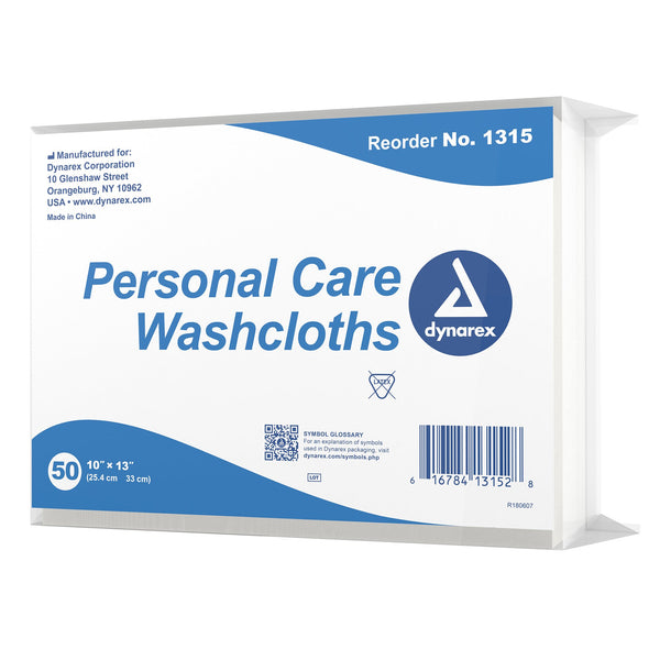 Dynarex® Washcloth 10 X 13 Inch White Disposable (837502_CS) 500/CS