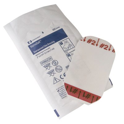 Kendall™ Transparent Film Dressing 4 X 4-3/4 Inch 2 Tab Delivery Rectangle Sterile (191828_BX) 50/BX