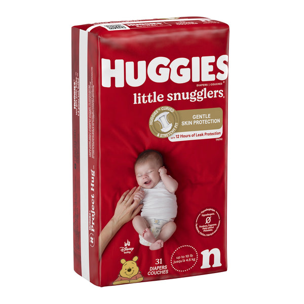 Huggies® Little Snugglers Unisex Baby Diaper Newborn Disposable Heavy Absorbency (1128671_CS) 124/CS