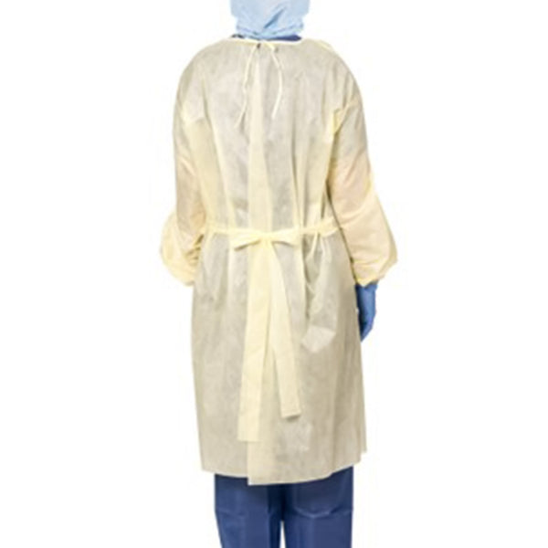 Precept® Protective Procedure Gown One Size Fits Most Yellow NonSterile AAMI Level 2 Disposable (1197109_CS) 100/CS