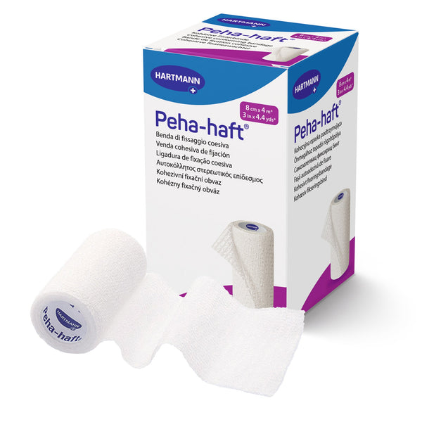 Peha-haft® Absorbent Cohesive Bandage 3 Inch X 4-1/2 Yard Self-Adherent Closure White NonSterile Standard Compression (1065375_CS) 140/CS