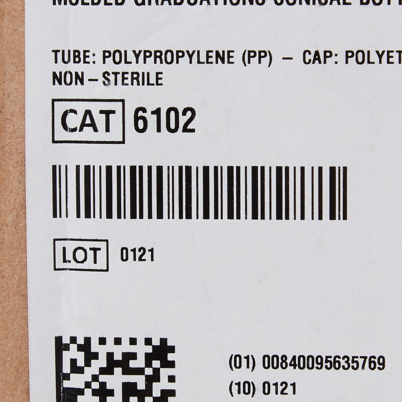 Globe® Scientific Storage and/or Transport Tube Plain 10 mL Screw Cap Polypropylene Tube (486546_CS) 1000/CS