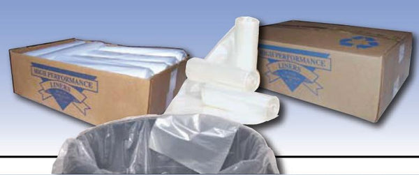 Colonial Bag Trash Bag 33 gal. Clear LLDPE 1 mil 33 X 40 Inch X-Seal Bottom Flat Pack (678177_CS) 250/CS