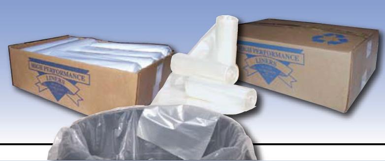 Colonial Bag Trash Bag 33 gal. Clear LLDPE 1 mil 33 X 40 Inch X-Seal Bottom Flat Pack (678177_CS) 250/CS