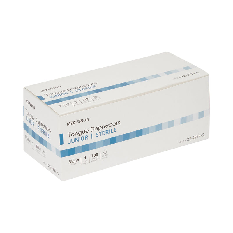 McKesson Tongue Depressor 5-1/2 Inch Length Wood Junior (854424_EA) 1/EA
