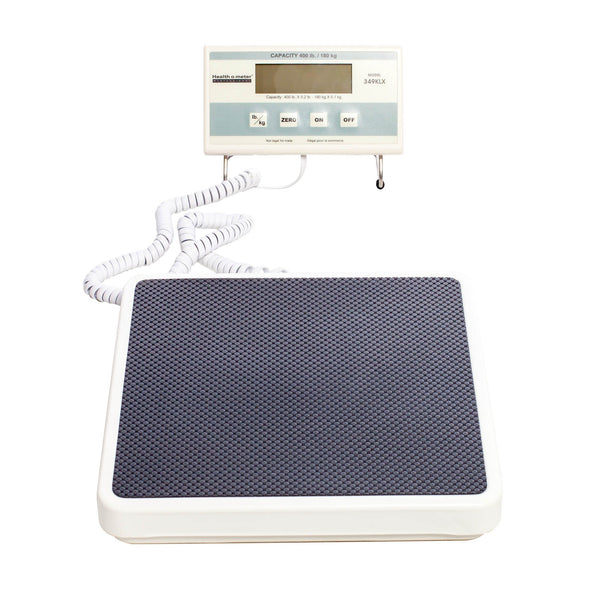 Health O Meter® Floor Scale LCD Display 400 lbs. / 181 kg Capacity White AC Adapter / Battery Operated (544918_EA) 1/EA