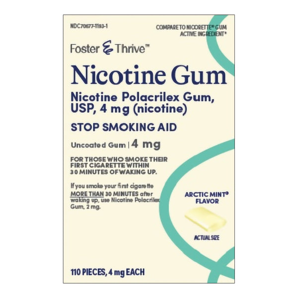 Foster & Thrive™ Stop Smoking Aid 4 mg Strength Gum (1248811_PK) 1/PK