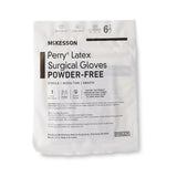 McKesson Perry® Surgical Glove Size 6.5 Sterile Latex Standard Cuff Length Smooth Brown Not Chemo Approved (1044729_BX) 50/BX