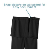Silverts® Adaptive Pants Back Overlap 3X-Large Black Female (1219553_EA) 1/EA