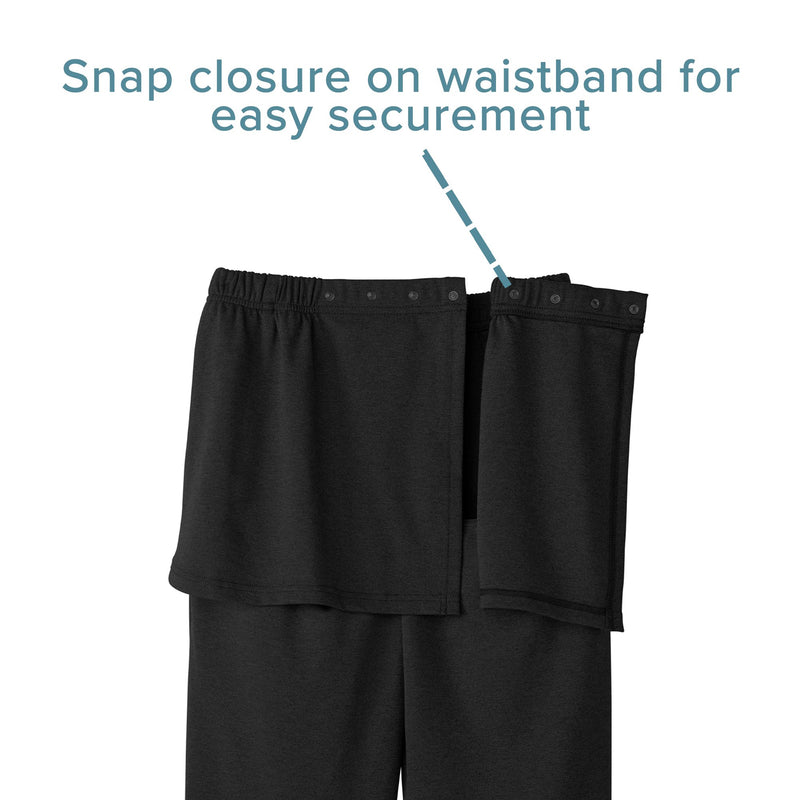 Silverts® Adaptive Pants Back Overlap 3X-Large Black Female (1219553_EA) 1/EA