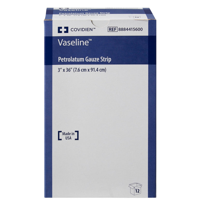 Vaseline® Petrolatum Impregnated Dressing Strip 3 X 36 Inch Sterile (46145_CS) 72/CS