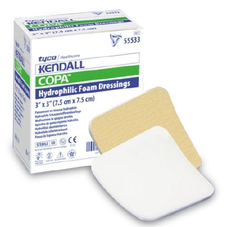 Kendall™ Foam Dressing 3 X 3 Inch Without Border Without Film Backing Nonadhesive Square Sterile (548561_BX) 10/BX