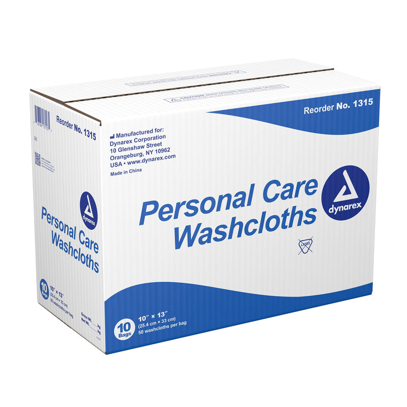 Dynarex® Washcloth 10 X 13 Inch White Disposable (837502_EA) 1/EA