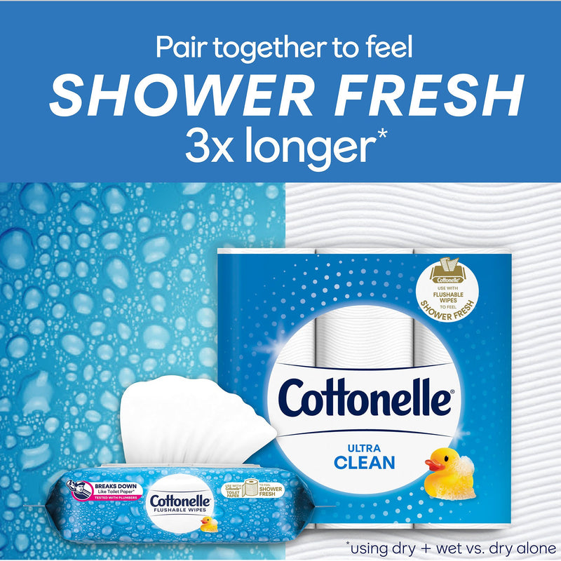 Cottonelle® FreshCare® Flushable Personal Wipe Soft Pack Scented 42 Count (1234280_CS) 504/CS