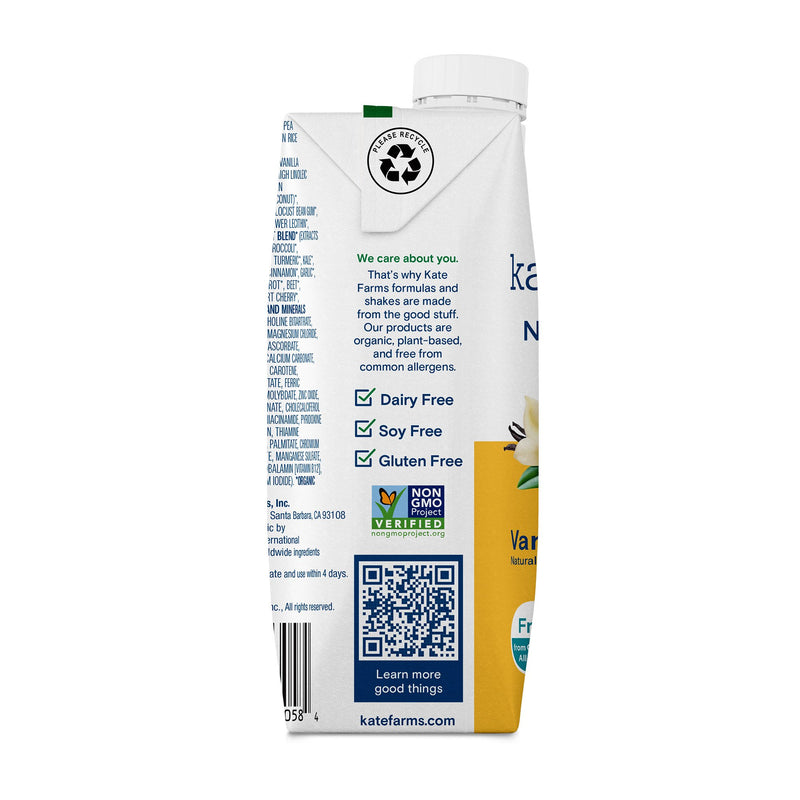Kate Farms Nutrition Shake Oral Supplement Vanilla Flavor Liquid 11 oz. Carton (1170426_EA) 1/EA