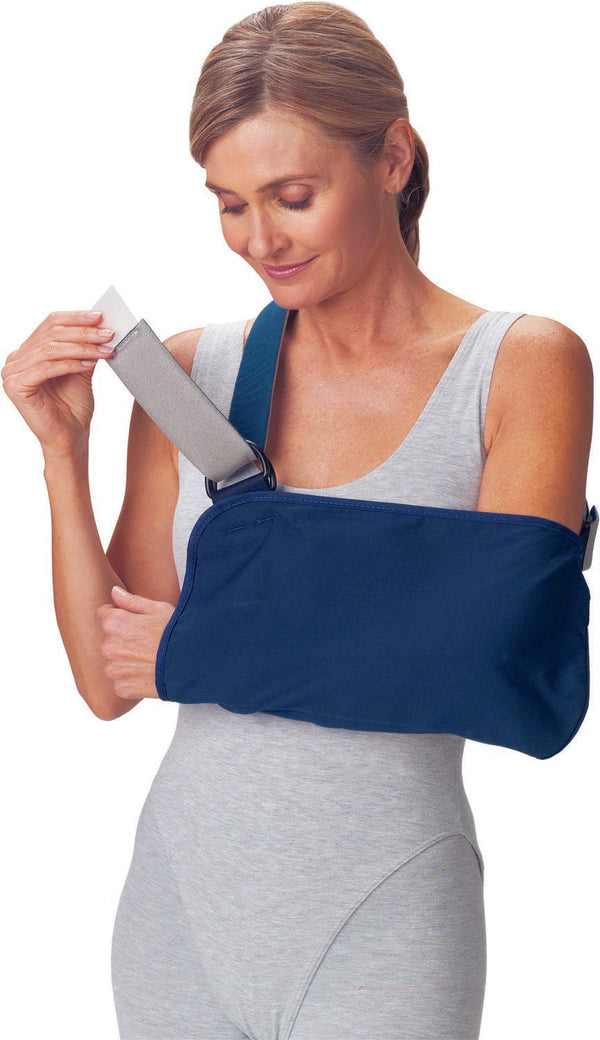 Procare® Blue Vogue Arm Sling with Padded Strap D-Ring / Hook and Loop Strap Closure Small (380606_EA) 1/EA